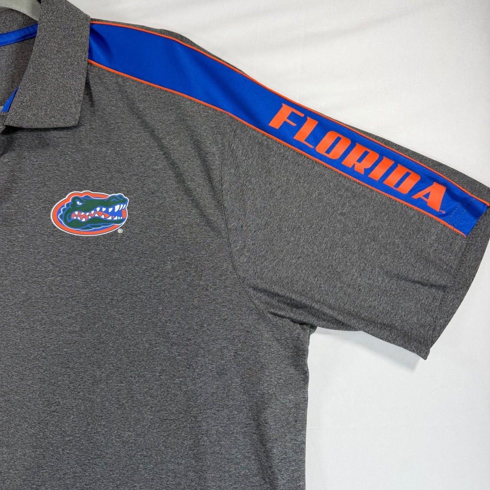 Colosseum Florida Gators Mens XL Polo Shirt Grey Short Sleeve NCAA Fan Gear - Picture 6 of 9